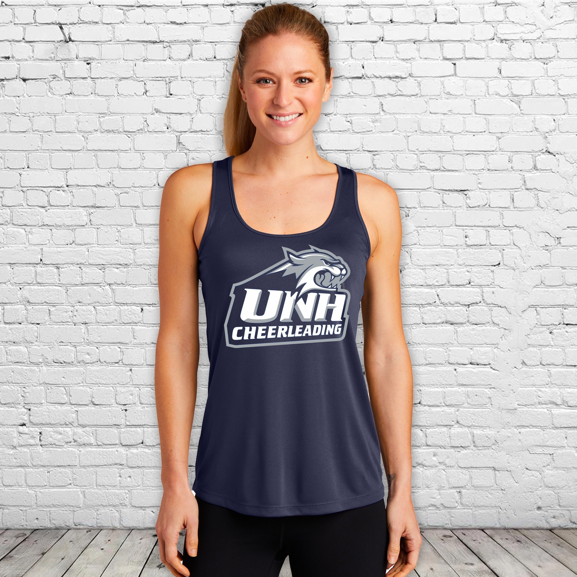 UNH Cheerleading Women’s Racerback Tank Roc City Custom Apparel