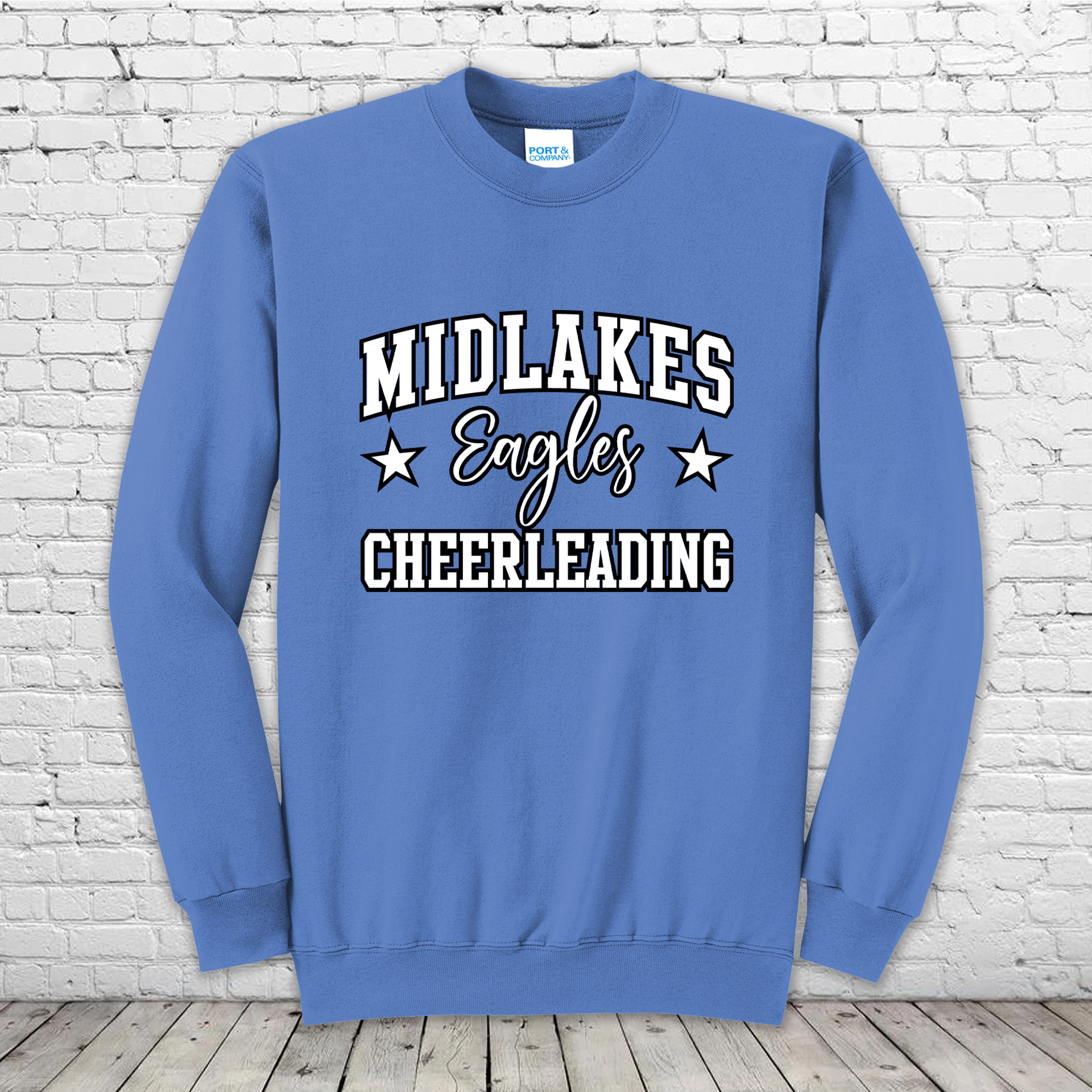 Midlakes Jr. Eagles Cheer Fleece Crewneck | Roc City Custom Apparel