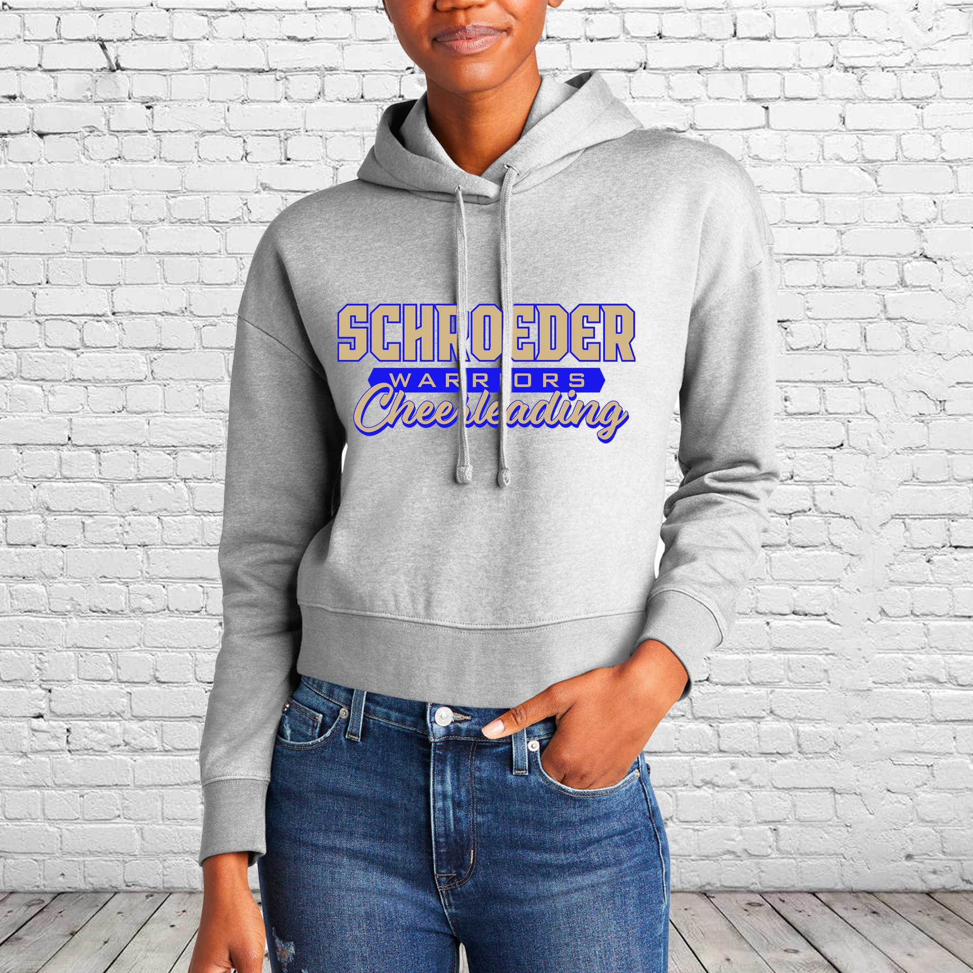 Webster Schroeder Cheer Crop Hoodie | Roc City Custom Apparel