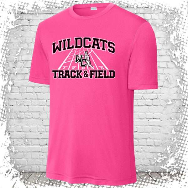 Wheatland Chili Track Neon Pink Performance Tee