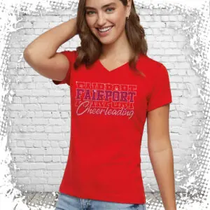 Fairport Cheer Bling Girls/Ladies V-Neck Tee