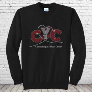 Canandaigua "CYC" Black Bling Crewneck Sweatshirt