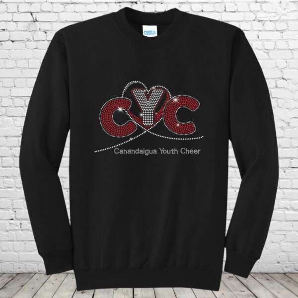 Canandaigua "CYC" Black Bling Crewneck Sweatshirt