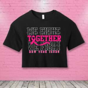 Icons Breast Cancer Awareness Oversized Crop T-Shirt