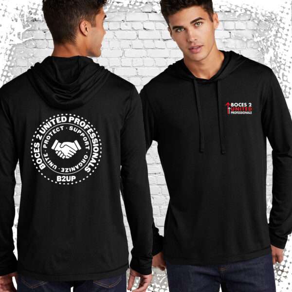 Boces 2 Tri-Blend Wicking Long Sleeve Hoodie with Left Chest Logo