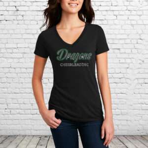 Pembroke Dragons Cheer Ladies V-Neck Tee