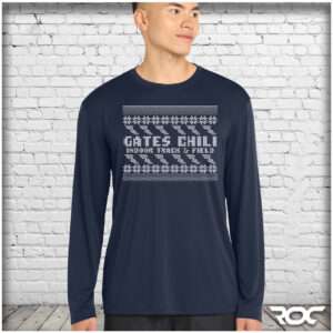 Gates Chili Track & Field Navy Long Sleeve Performance Tee