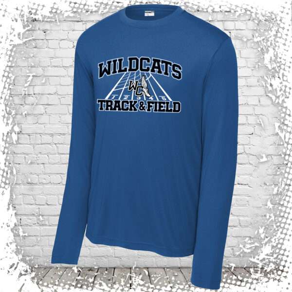 Wheatland Chili Track Royal Blue Performance Long Sleeve Tee