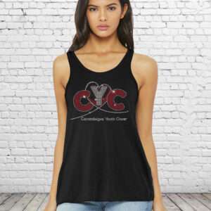 Canandaigua Youth Cheer Black Bling Flowy Tank Top