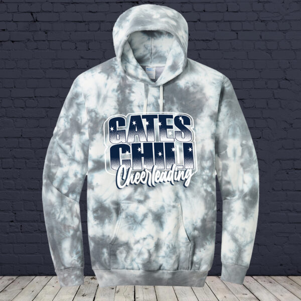 Gates Chili Cheer Crystal Tie Dye Pullover Hoodie