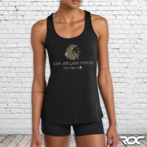 Lion and Lamb Women's Racerback Performance Tank - Black