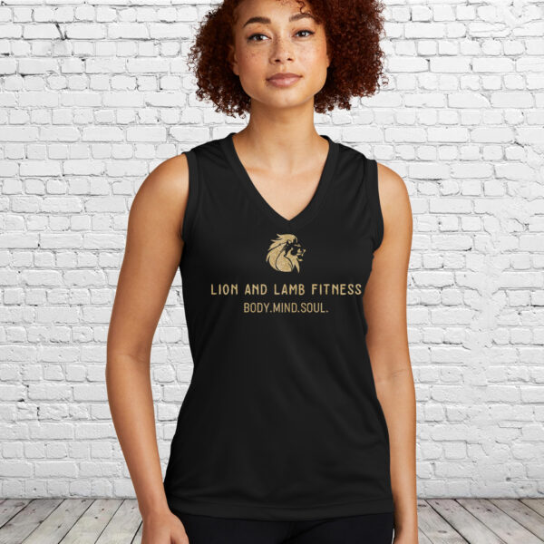 Lion and Lamb Women's Sleeveless V-Neck Performance Tank