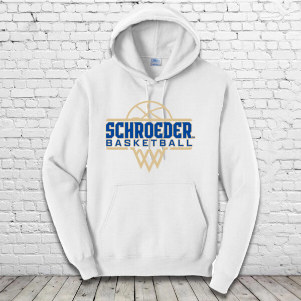 Schroeder Basketball White Pullover Hoodie