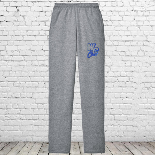 Wheatland Chili Cheer Open Botton Sweatpant-Gray