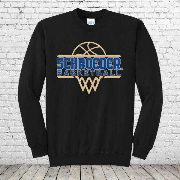 Schroeder Basketball Black Crewneck