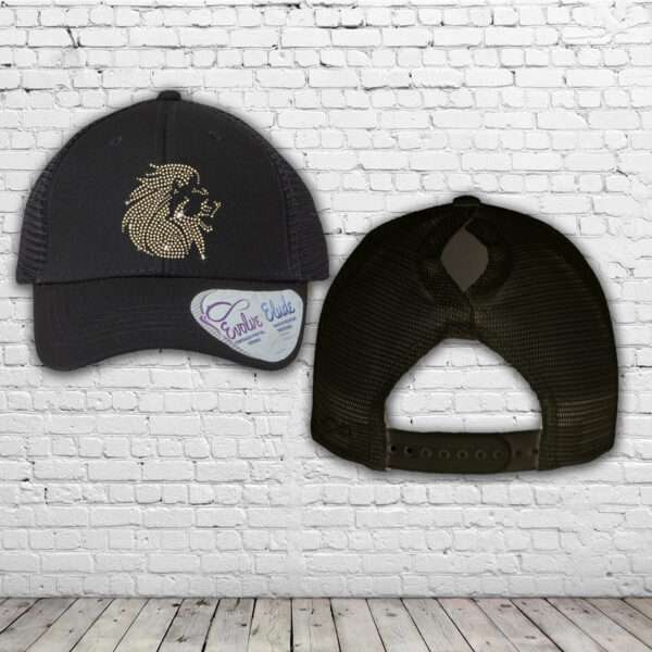 Lion and Lamb Women's Modern Trucker Cap-Black