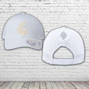 Lion and Lamb Women's Modern Trucker Cap-White