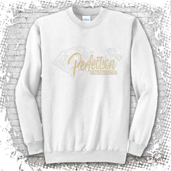 NY Icons Perfection Bling Crewneck Sweatshirt-White