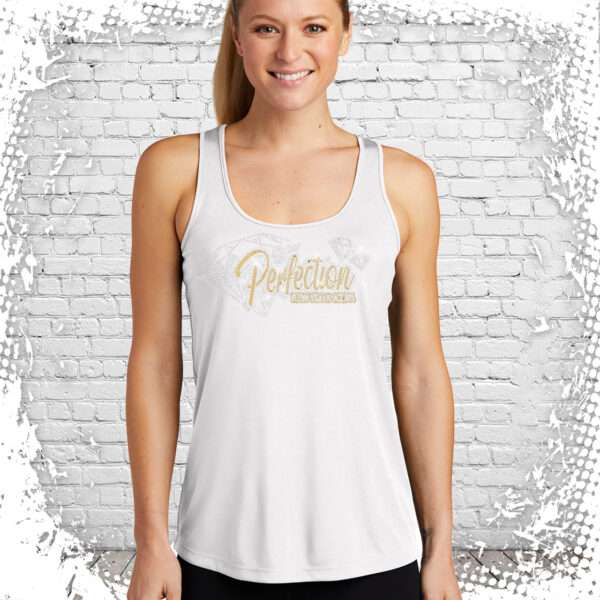 NY Icons Perfection Bling Racerback Tank-White