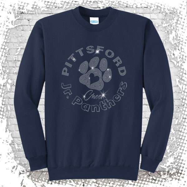 Pittsford Jr. Panthers Bling Unisex Crewneck Sweatshirt