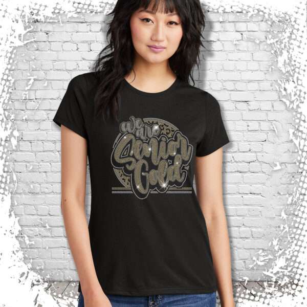 NY Icons Senior Gold Bling Ladies Tee