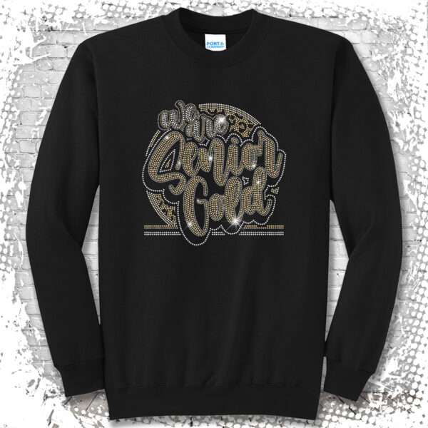 NY Icons Senior Gold Bling Crewneck Sweatshirt