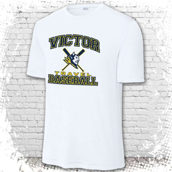 Victor Travel Baseball Performance Tee-White