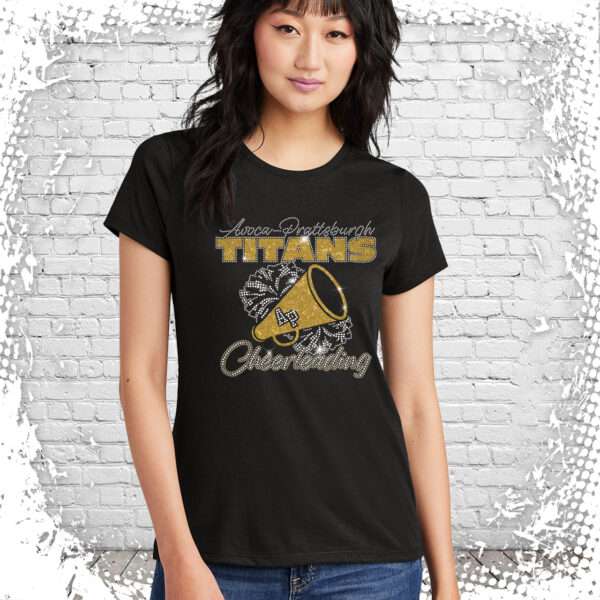 Avoca Prattsburgh Cheer Bling Ladies Tee