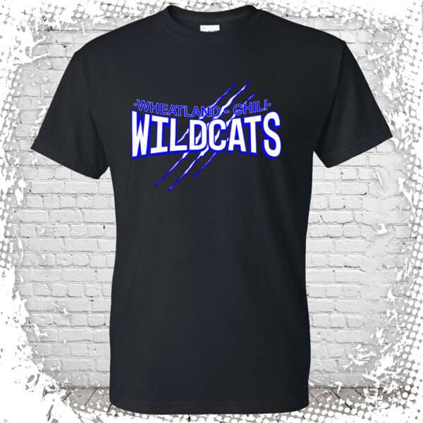 Wheatland Chili Black Wildcats Tee