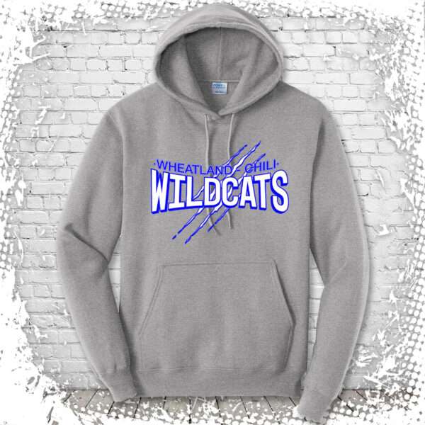 Wheatland Chili Wildcats Grey Pullover Hoodie