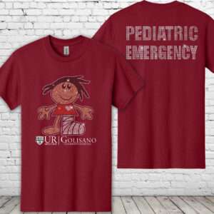 Golisano Pediatric Emergency Bling Antique Cherry Red Tee