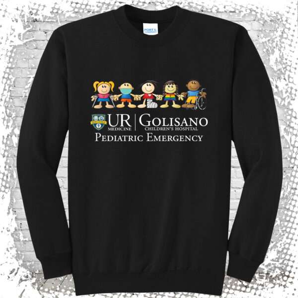 Golisano Pediatric Emergency Black Crewneck Sweatshirt