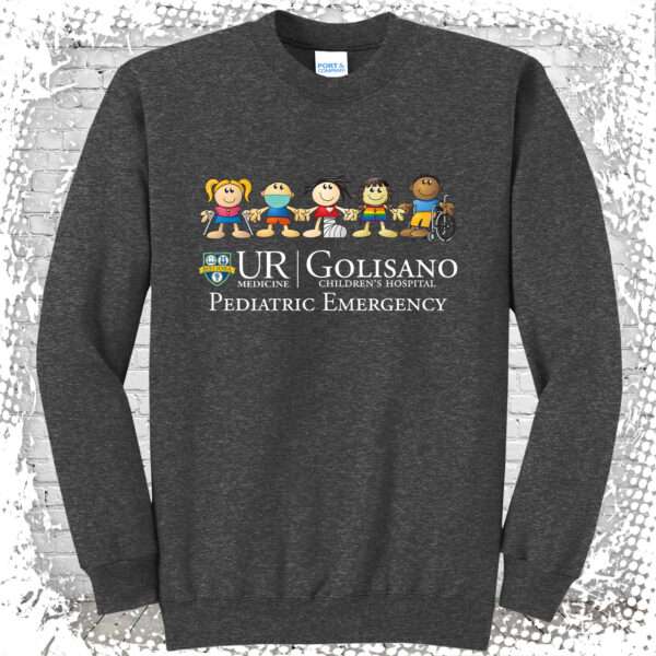 Golisano Pediatric Emergency Dark Heather Crewneck Sweatshirt