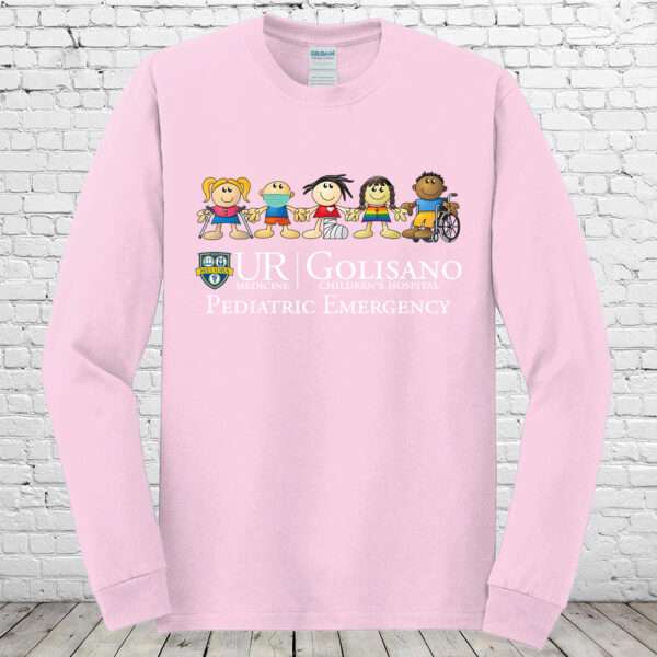 Golisano Pediatric Emergency Pink Long Sleeve Tee