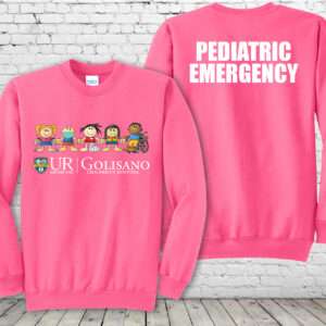 Golisano Pediatric Emergency Neon Pink Crewneck Sweatshirt