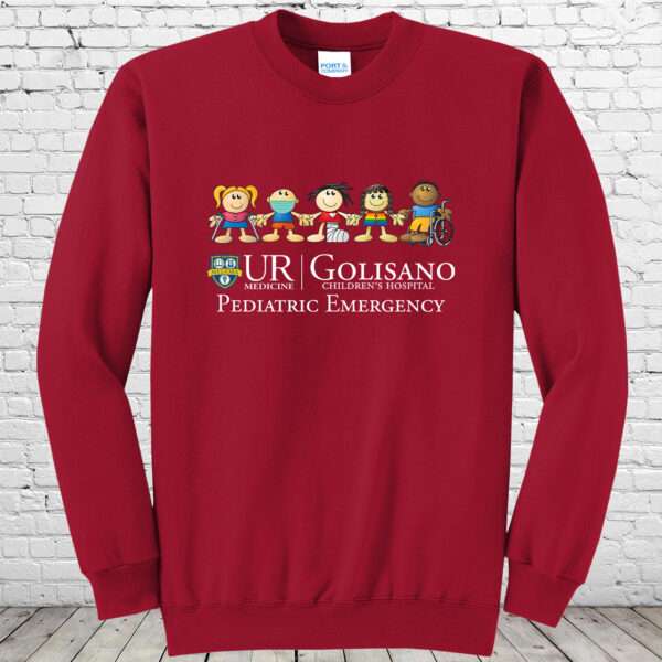 Golisano Pediatric Emergency Red Crewneck Sweatshirt