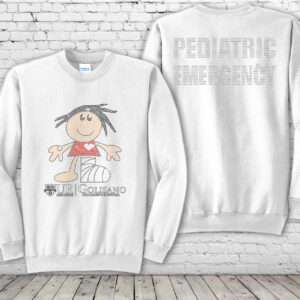 Golisano Pediatric Emergency Bling White Crewneck Sweatshirt