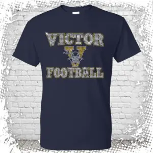 Victor Jr. Blue Devils Football Bling T-Shirt