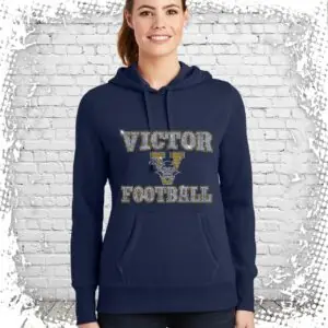 Victor Jr. Blue Devils Football Bling Ladies Pullover