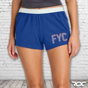 Fairport Cheer Bling Jersey Shorts - Blue
