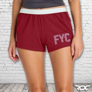 Fairport Cheer Bling Jersey Shorts - Red