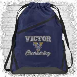Victor Jr. Blue Devils Cheerleading Bling Cinch Bag