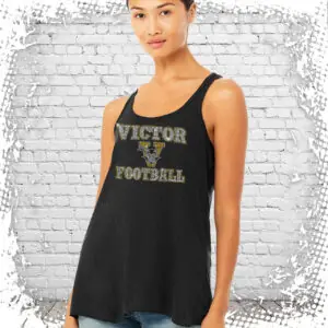 Victor Jr. Blue Devils Football Bling Girls/Ladies Flowy Tank