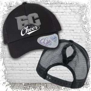 Greece Chargers Cheer Black/Black Ladies Cap with Ponytail Hole