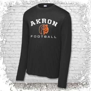 Akron Football Performance Long Sleeve Tee