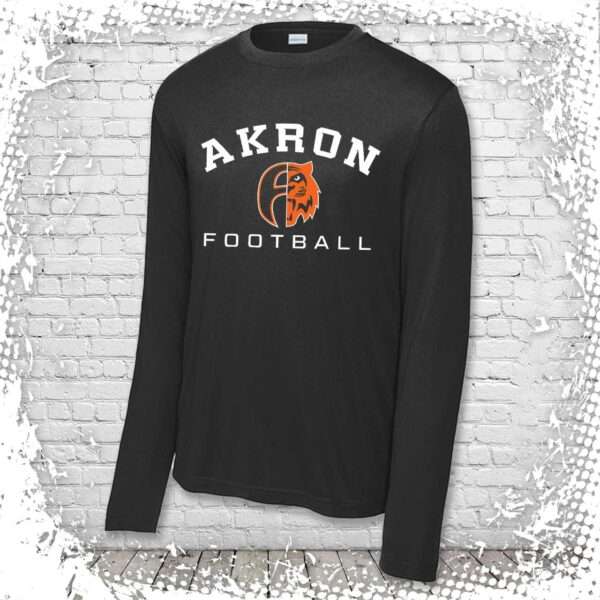 Akron Football Performance Long Sleeve Tee