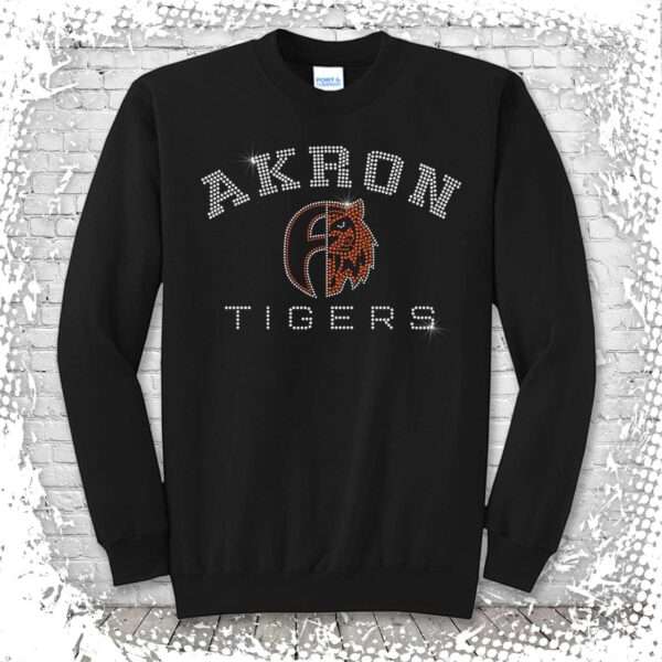 Akron Tigers Bling Crewneck