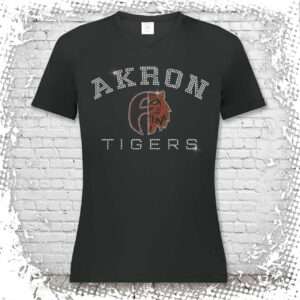 Akron Tigers Bling Girls/Ladies V-Neck