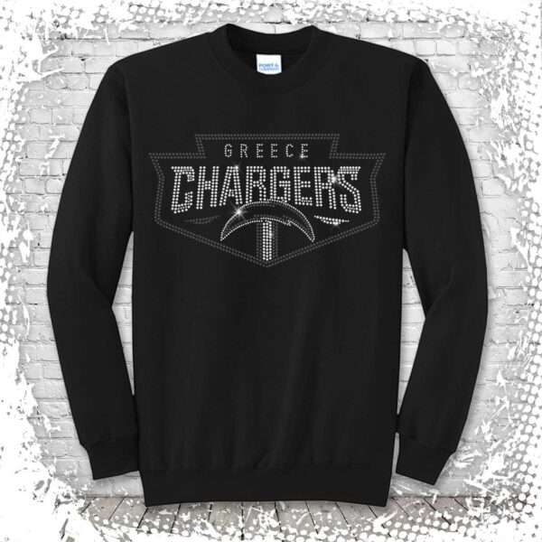 Greece Chargers Bling Crewneck