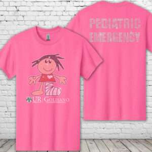 Golisano Pediatric Emergency Bling Safety Pink Tee